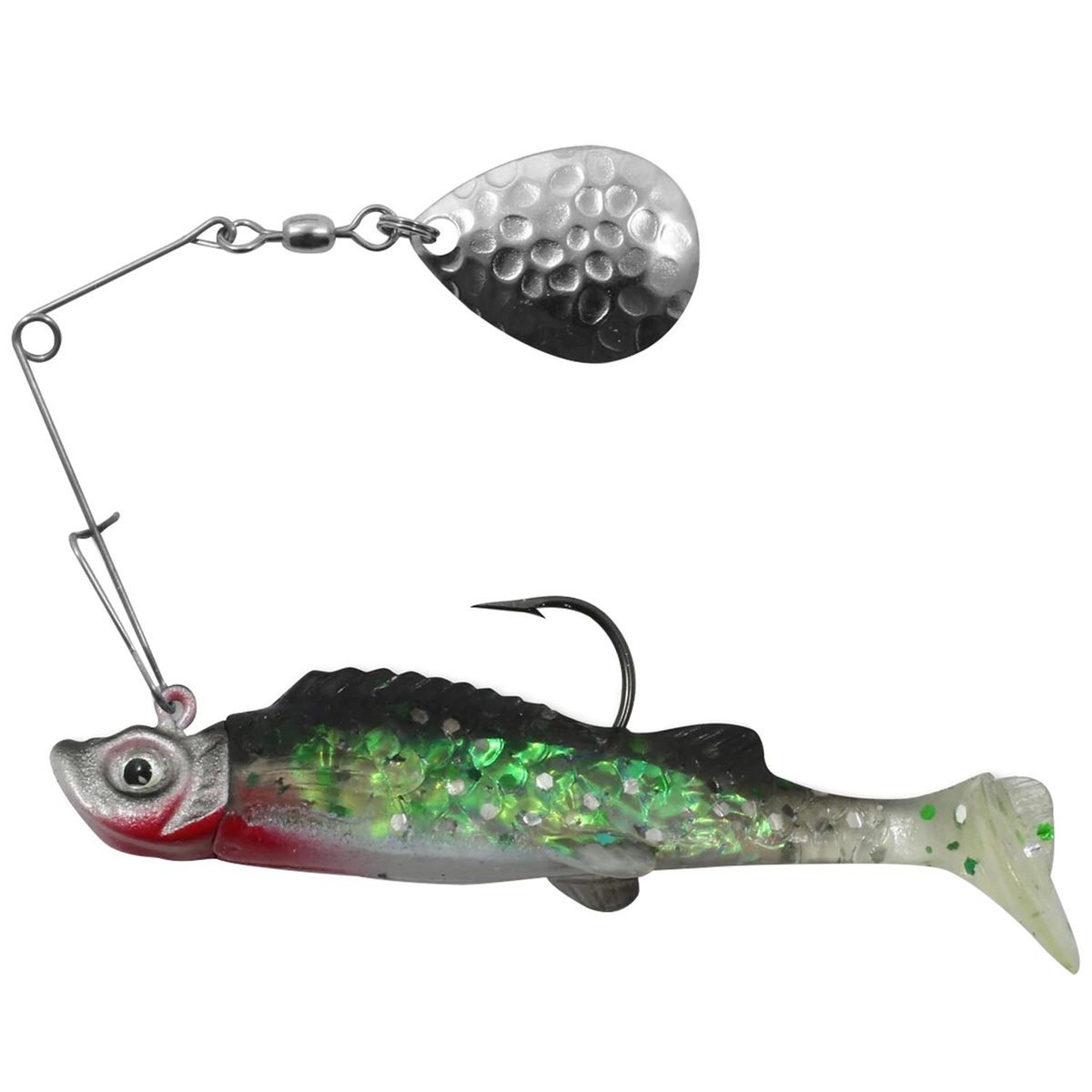 Northland Mimic Minnow Spin Jig Spinner - Silver Shiner, 1/8oz, 2-1/8in - Silver Shiner Northland Mimic Minnow Spin Jig Spinner - Silver Shiner, 1/8oz, 2-1/8in - Silver Shiner