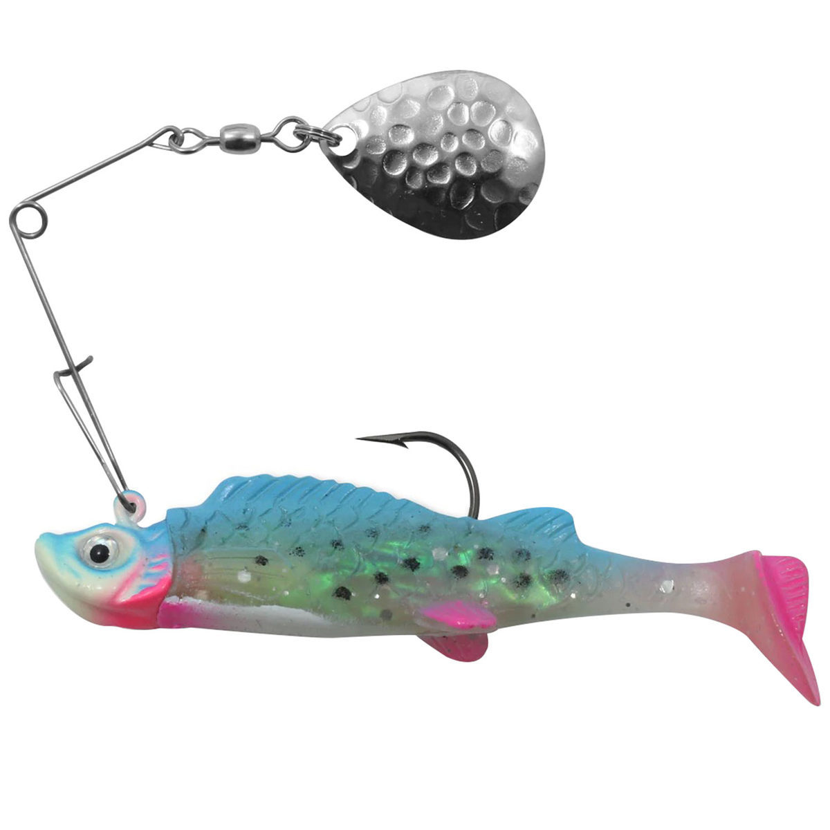 Northland Mimic Minnow Spin Jig Spinner - Glow Rainbow, 1/8oz, 2-1/8in - Glow Rainbow Northland Mimic Minnow Spin Jig Spinner - Glow Rainbow, 1/8oz, 2-1/8in - Glow Rainbow