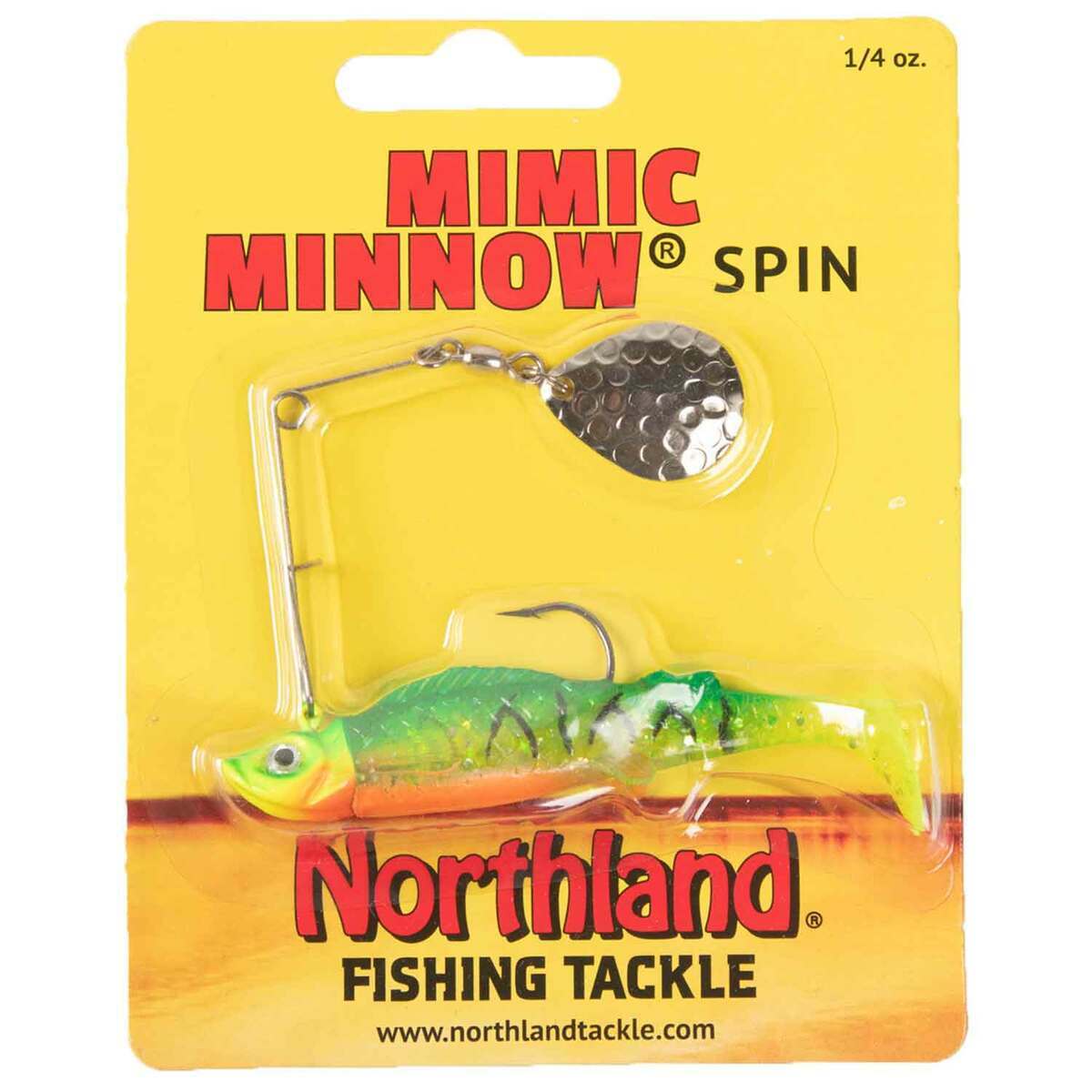 Northland Mimic Minnow Spin Jig Spinner - Silver Shiner, 1/4oz, 2-1/2in - Silver Shiner Northland Mimic Minnow Spin Jig Spinner - Silver Shiner, 1/4oz, 2-1/2in - Silver Shiner