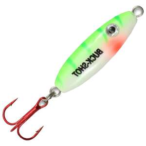Northland UV Buck Shot Spoon Ice Fishing Spoon - Glow Perch, 1/4oz