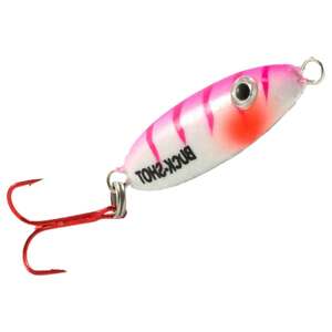 Northland UV Buck Shot Spoon Ice Fishing Spoon - Pink Tiger, 1/4oz