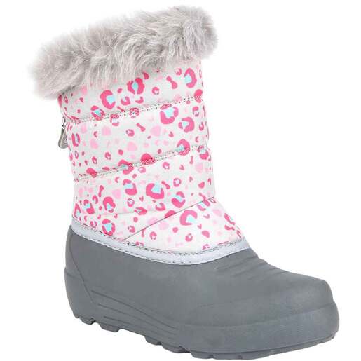 Northside Girls' Ava Cold Weather Winter Boots - Gray/Fuchsia 11