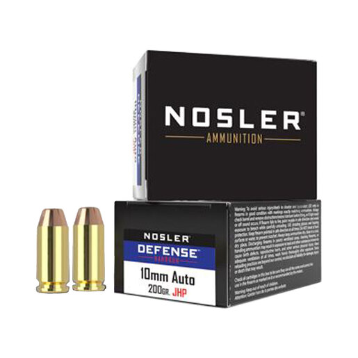 Nosler 10mm Auto 200gr JHP Handgun Ammo Ammo - 20 Rounds 20 Rounds Ammo