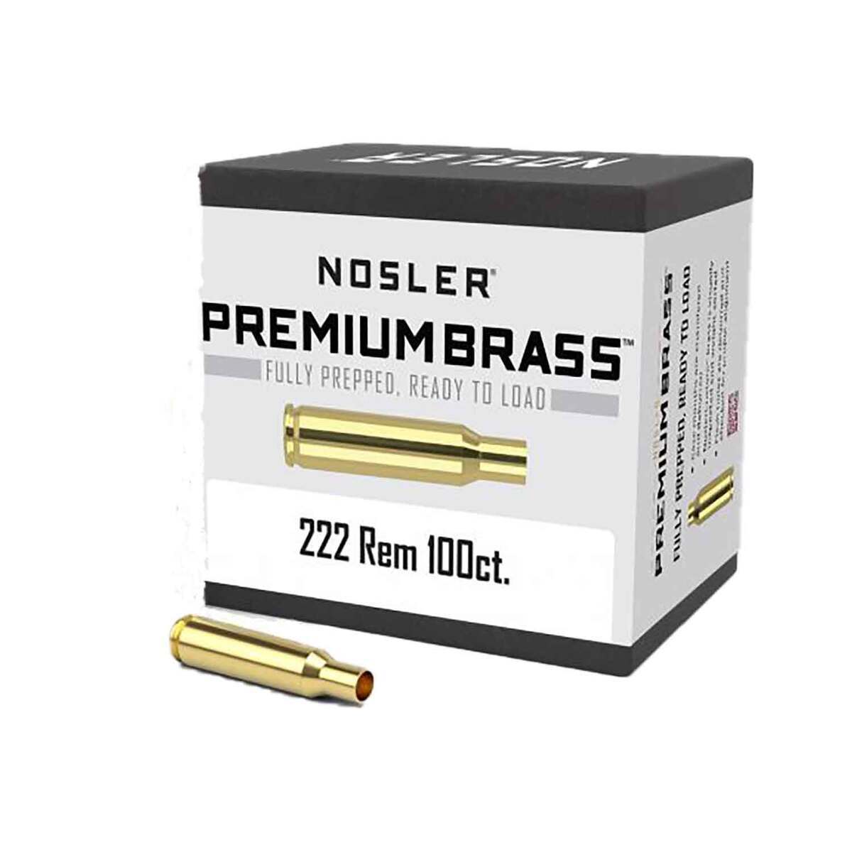 Nosler 222 Remington Rifle Reloading Brass - 100 Count Nosler 222 Remington Rifle Reloading Brass - 100 Count