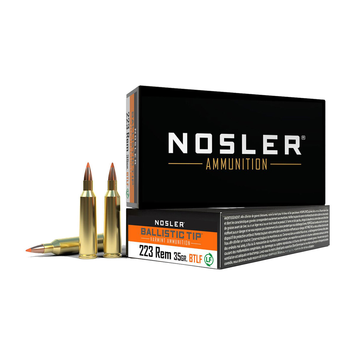 Nosler 223 Remington 35gr Ballistic Tip Lead Free Varmint Rifle Ammo - 20 Rounds Nosler 223 Remington 35gr Ballistic Tip Lead Free Varmint Rifle Ammo - 20 Rounds