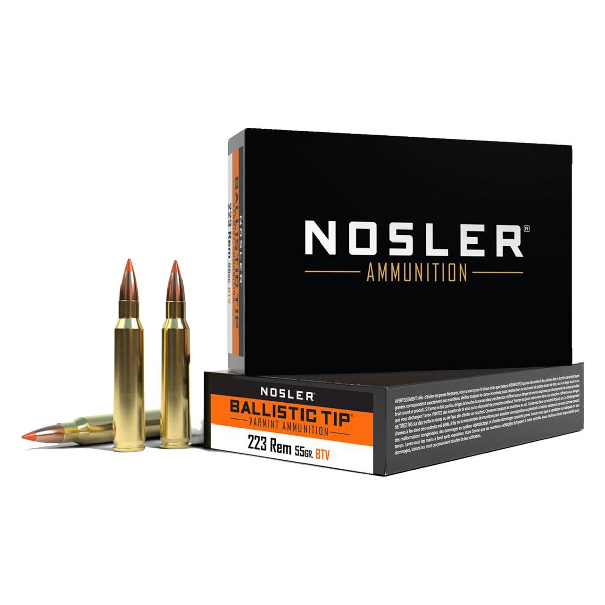 Nosler 223 Remington 55gr Ballistic Tip Varmint Rifle Ammo - 20 Rounds Nosler 223 Remington 55gr Ballistic Tip Varmint Rifle Ammo - 20 Rounds