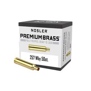 Nosler 257 Weatherby Magnum Rifle Reloading Brass - 50 Count