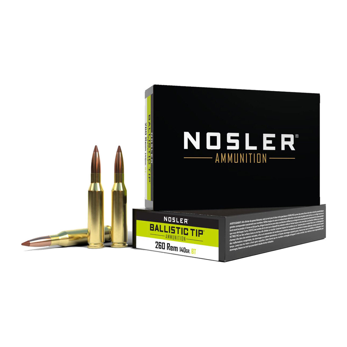 Nosler 260 Remington 140gr Ballistic Tip Hunting Rifle Ammo - 20 Rounds Nosler 260 Remington 140gr Ballistic Tip Hunting Rifle Ammo - 20 Rounds