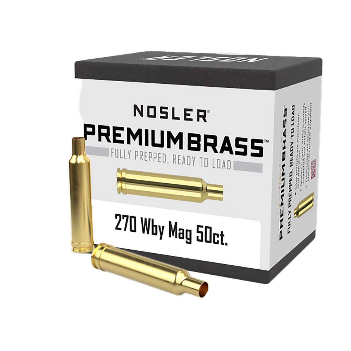 Nosler 270 Weatherby Magnum Rifle Reloading Brass - 50 Count Nosler 270 Weatherby Magnum Rifle Reloading Brass - 50 Count