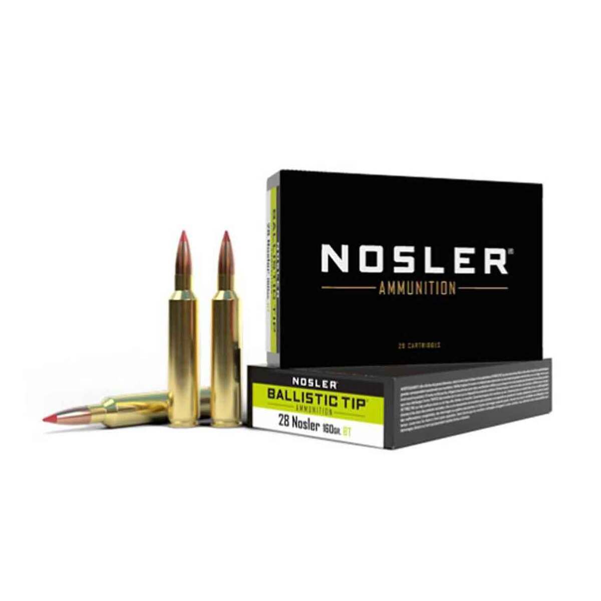 Nosler 28 Nosler 160gr Ballistic Tip Rifle Ammo - 20 Rounds Nosler 28 Nosler 160gr Ballistic Tip Rifle Ammo - 20 Rounds