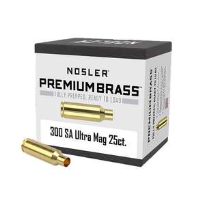 Nosler 300 SAUM (Remington SA Ultra Mag) Rifle Reloading Brass - 25 Count