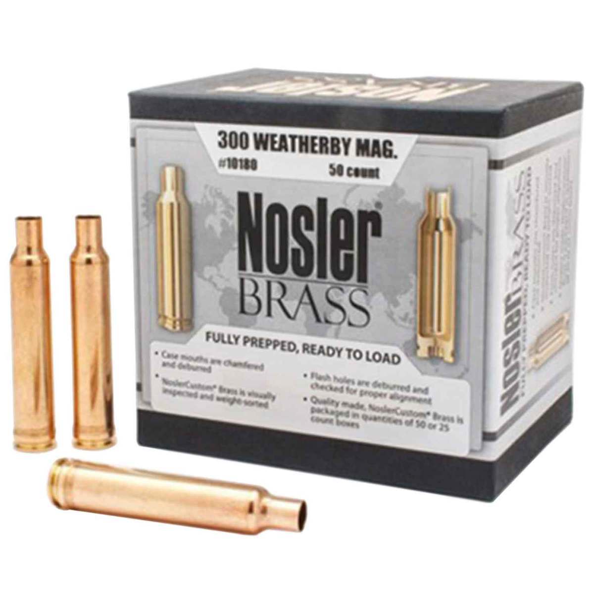 Nosler 300 Weatherby Magnum Reloading Rifle Feloading Brass - 50 Count Nosler 300 Weatherby Magnum Reloading Rifle Feloading Brass - 50 Count