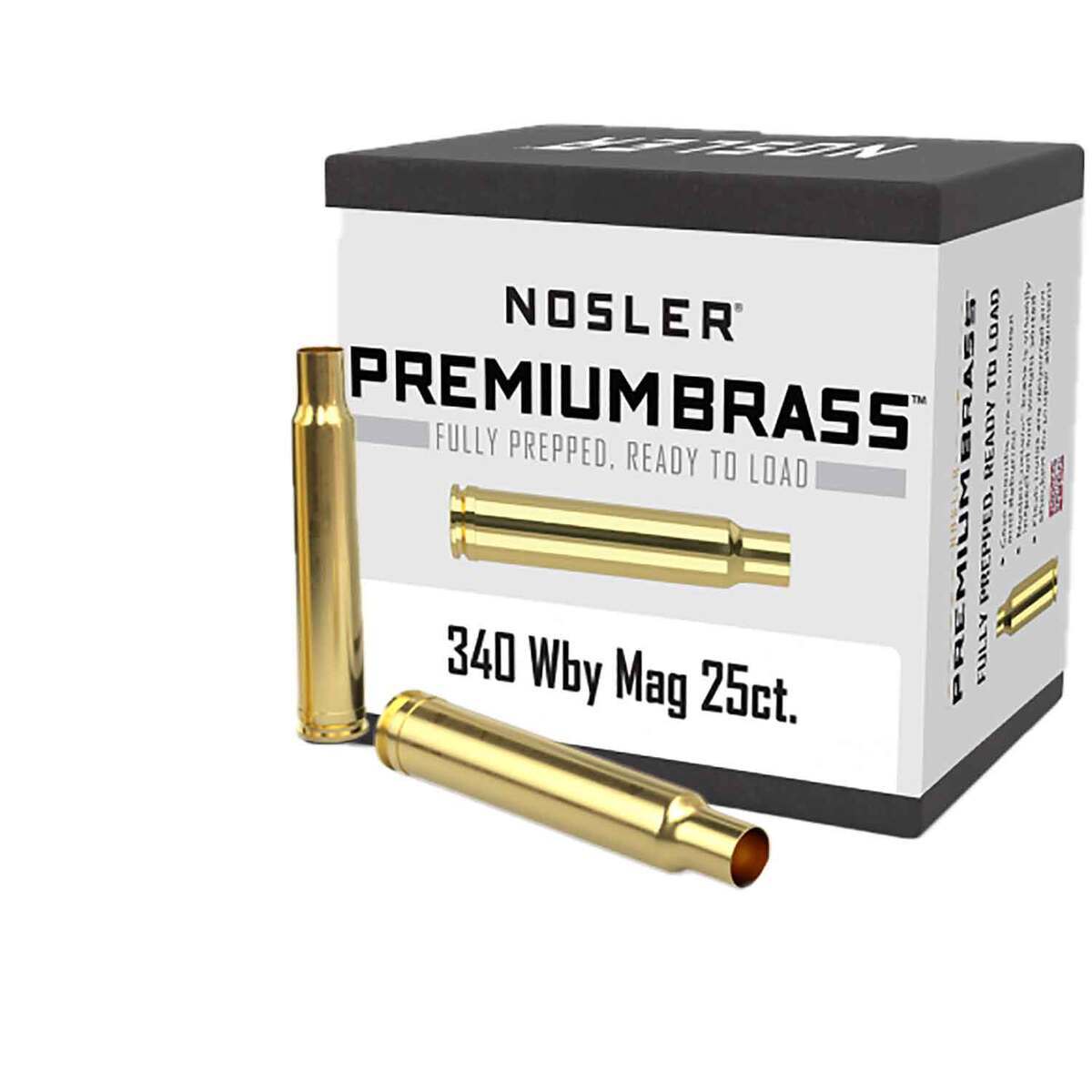 Nosler 340 Weatherby Magnum Rifle Reloading Brass - 25 Count Nosler 340 Weatherby Magnum Rifle Reloading Brass - 25 Count
