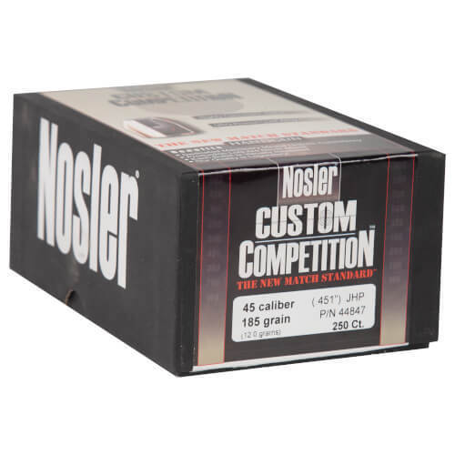 Nosler 45 Caliber JHP 185gr Reloading Bullets - 250 Count Nosler 45 Caliber JHP 185gr Reloading Bullets - 250 Count
