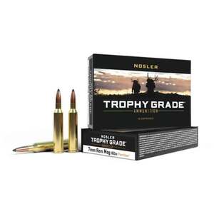Nosler Trophy Grade 7mm Remington Magnum 160gr Partition Rifle Ammo - 20 Rounds Nosler Trophy Grade 7mm Remington Magnum 160gr Partition Rifle Ammo - 20 Rounds