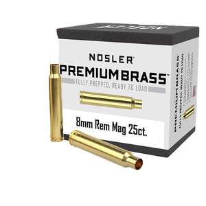 Nosler 8mm Remington Magnum Rifle Reloading Brass - 25 Count