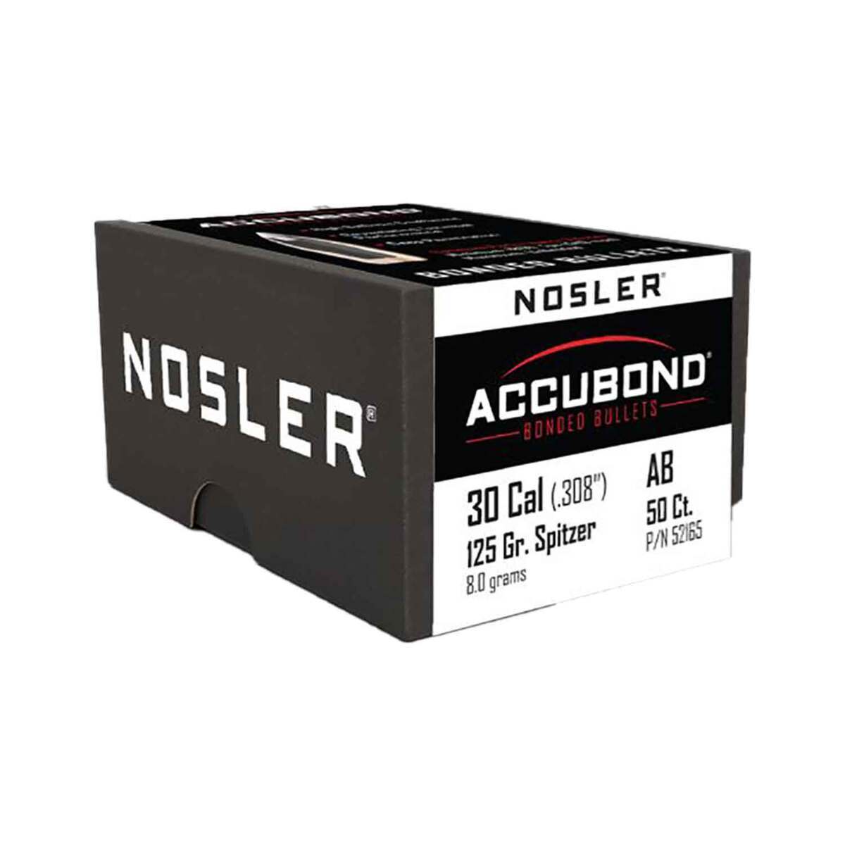 Nosler AccuBond 30 Caliber 125gr Spitzer Point Reloading Bullets - 50 Rounds Nosler AccuBond 30 Caliber 125gr Spitzer Point Reloading Bullets - 50 Rounds