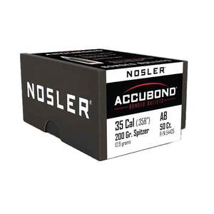 Nosler AccuBond 35 Caliber 200gr Spitzer Point Reloading Bullets - 50 Rounds