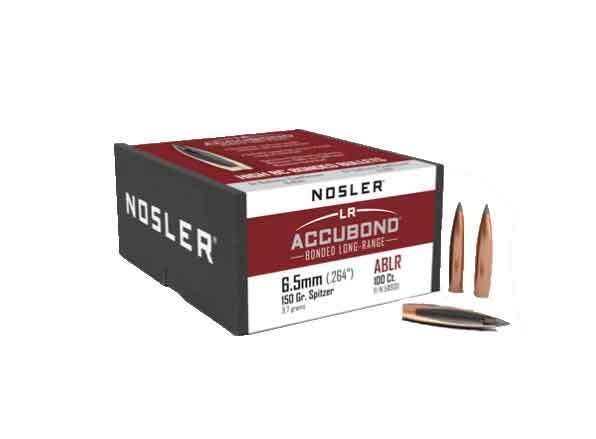 Nosler AccuBond Long Range 264 Calliber/6.5mm Boat Tail 150gr Reloading Bullets - 100 Count Nosler AccuBond Long Range 264 Calliber/6.5mm Boat Tail 150gr Reloading Bullets - 100 Count