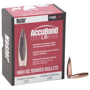 Nosler AccuBond Long Range 30 Caliber PTBT 168gr Reloading Bullets - 100 Count