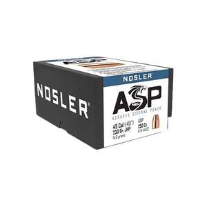 Nosler ASP 45 Caliber 230gr JHP Reloading Bullets - 250 Rounds