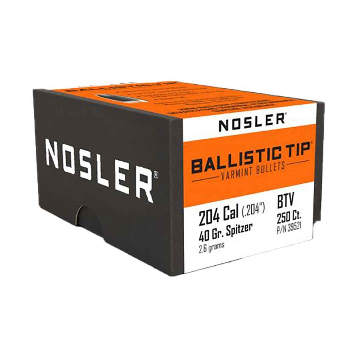 Nosler Ballistic Tip Varmint 20 Caliber 40gr Spitzer Point Reloading Bullets - 250 Rounds Nosler Ballistic Tip Varmint 20 Caliber 40gr Spitzer Point Reloading Bullets - 250 Rounds