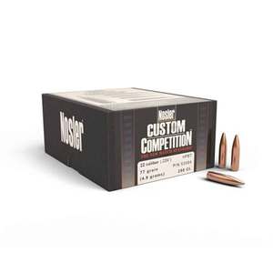 Nosler Custom Competition 22 Caliber HPBT 77gr Reloading Bullets - 250 Count
