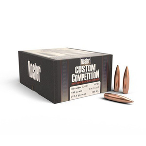 Nosler Custom Competition 30 Caliber HPBT 190gr Reloading Bullets - 100 Count