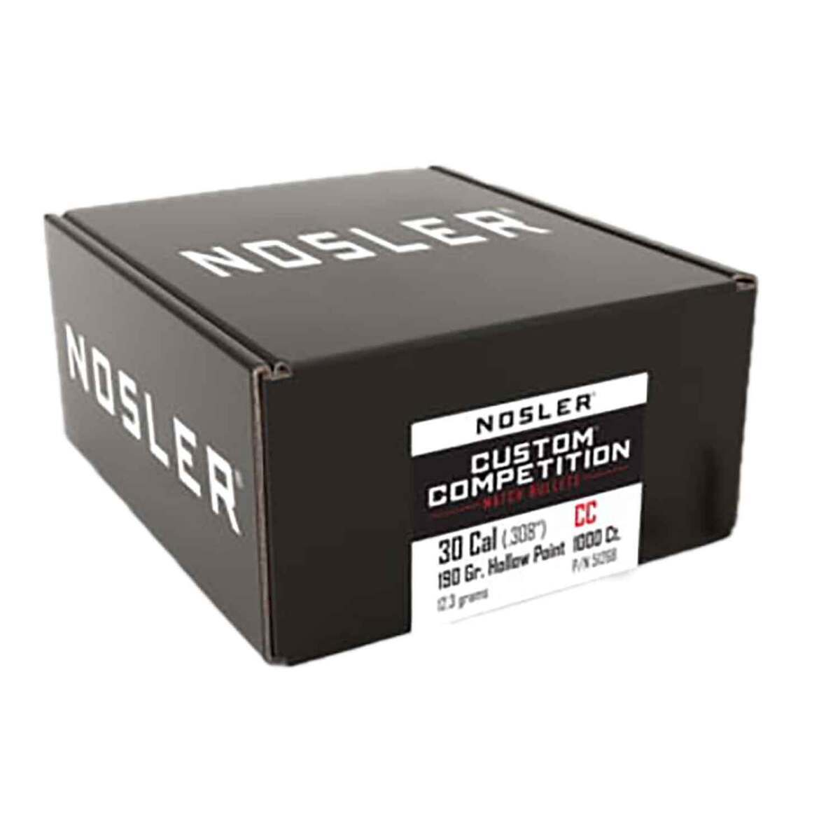 Nosler Custom Competition 30 Caliber 190gr Hollow Point Reloading Bullets - 1000 Rounds Nosler Custom Competition 30 Caliber 190gr Hollow Point Reloading Bullets - 1000 Rounds