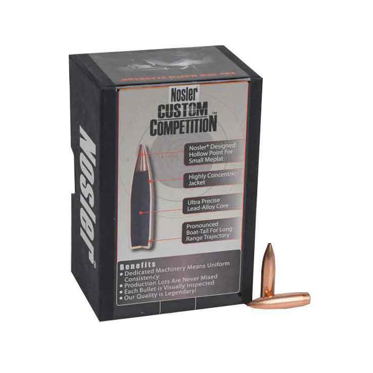 Nosler Custom Competition 22 Caliber HPBT Reloading Bullets | Sportsman ...
