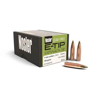 Nosler E-Tip 284 Caliber 7mm SPT 150gr Reloading Bullets - 50 Count