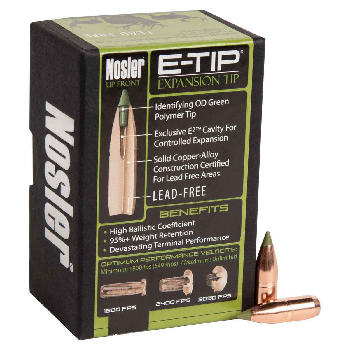 Nosler E-Tip 310 Caliber/7.62mm SBT 123gr Reloading Bullets - 50 Count Nosler E-Tip 310 Caliber/7.62mm SBT 123gr Reloading Bullets - 50 Count