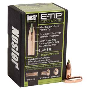 Nosler E-Tip Nosler E-Tip 310 Caliber/7.62mm SBT 123gr Reloading Bullets - 50 Count
