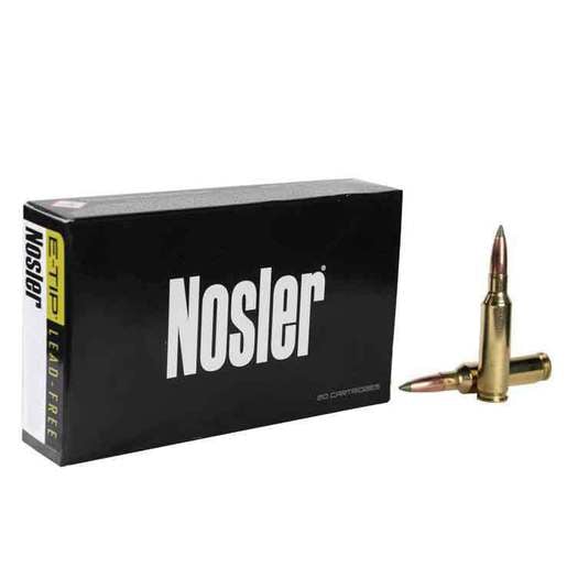 Nosler E-Tip Lead-Free 243 Winchester 90gr E-Tip Rifle Ammo Ammo - 20 Rounds 20 Rounds Ammo
