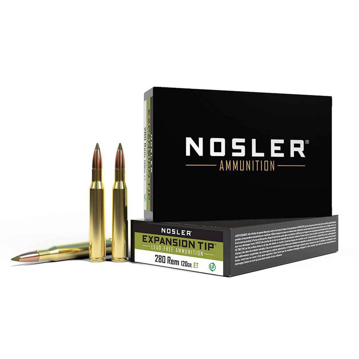 Nosler E-Tip Lead-Free 280 Remington 140gr E-Tip Rifle Ammo - 20 Rounds Nosler E-Tip Lead-Free 280 Remington 140gr E-Tip Rifle Ammo - 20 Rounds