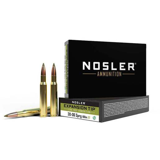 Nosler E-Tip Lead-Free 30-06 Springfield 168gr E-Tip Rifle Ammo Ammo - 20 Rounds 20 Rounds Ammo