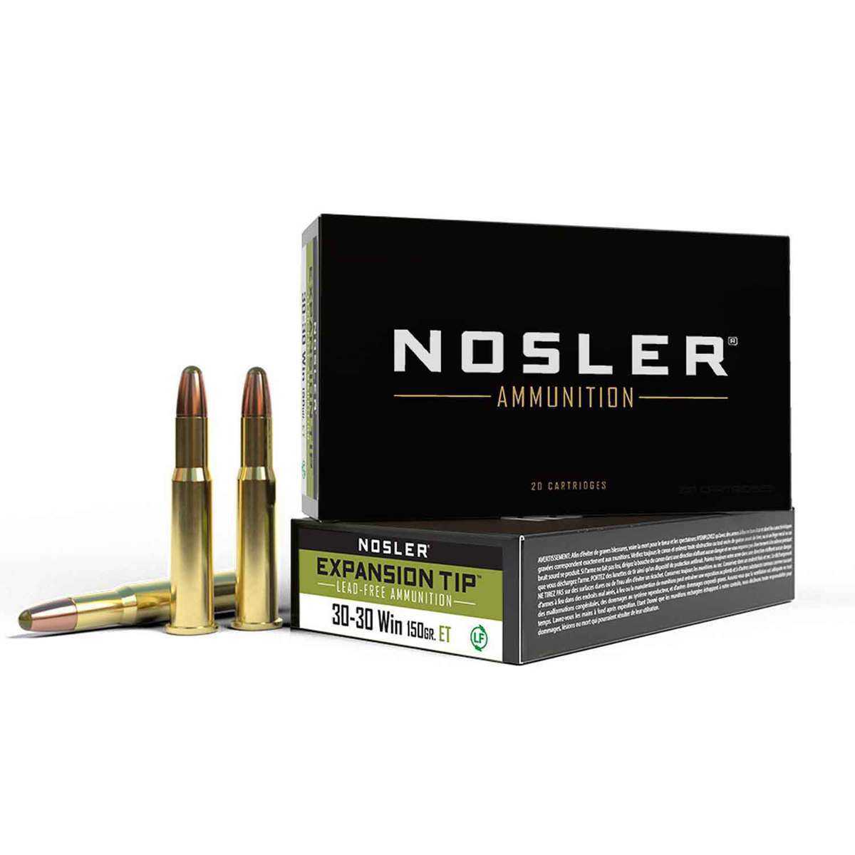 Nosler E-Tip Lead-Free 30-30 Winchester 150gr E-Tip Rifle Ammo - 20 Rounds Nosler E-Tip Lead-Free 30-30 Winchester 150gr E-Tip Rifle Ammo - 20 Rounds