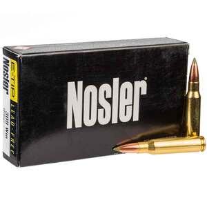 Nosler E-Tip Lead-Free 308 Winchester 168gr E-Tip Rifle Ammo - 20 Rounds