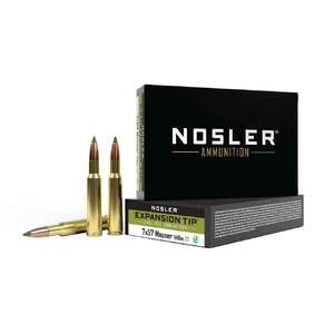 Nosler Expansion Tip 7mm Mauser (7X57mm Mauser) 140gr TPFMJ Rifle Ammo - 20 Rounds Nosler Expansion Tip 7mm Mauser (7X57mm Mauser) 140gr TPFMJ Rifle Ammo - 20 Rounds