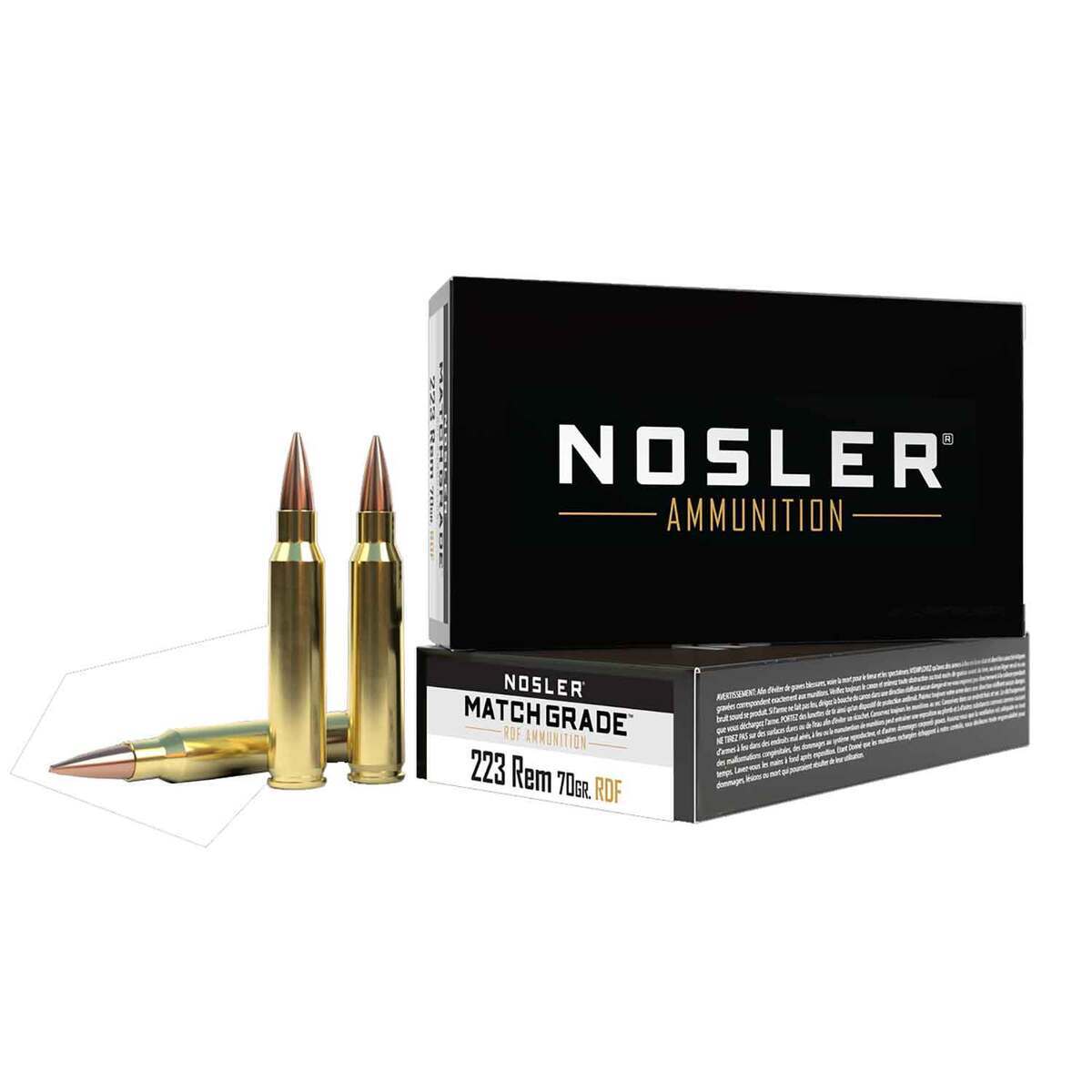 Nosler Match Grade 223 Remington 70gr RDF HPBT Rifle Ammo - 20 Rounds Nosler Match Grade 223 Remington 70gr RDF HPBT Rifle Ammo - 20 Rounds
