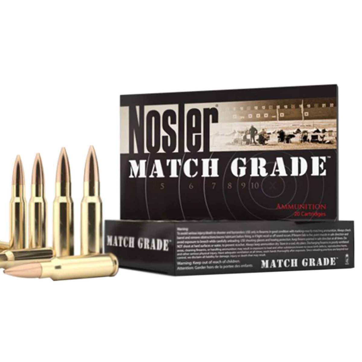 Nosler Match Grade 223 Remington 77gr HP Rifle Ammo - 20 Rounds Nosler Match Grade 223 Remington 77gr HP Rifle Ammo - 20 Rounds