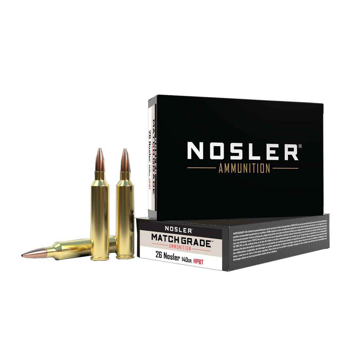 Nosler Match Grade 26 Nosler 140gr HPBT Custom Competition Rifle Ammo - 20 Rounds Nosler Match Grade 26 Nosler 140gr HPBT Custom Competition Rifle Ammo - 20 Rounds