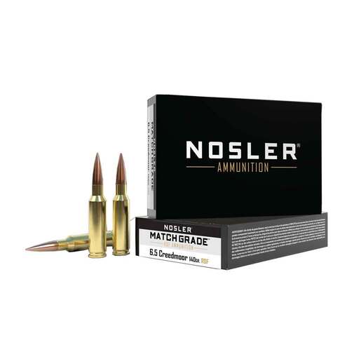 Nosler Match Grade 6.5mm Creedmoor 140gr HPBT Rifle Ammo Ammo - 20 Rounds 20 Rounds Ammo