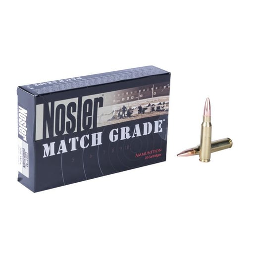 Nosler Match Grade 308 Winchester 168gr Custom Competition Rifle Ammo Ammo - 20 Rounds 20 Rounds Ammo