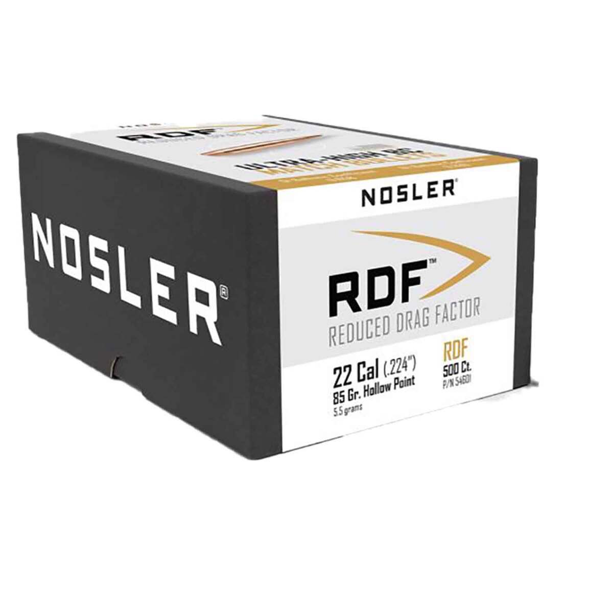 Nosler RDF 22 Caliber 85gr Hollow Point Reloading Bullets - 500 Rounds Nosler RDF 22 Caliber 85gr Hollow Point Reloading Bullets - 500 Rounds
