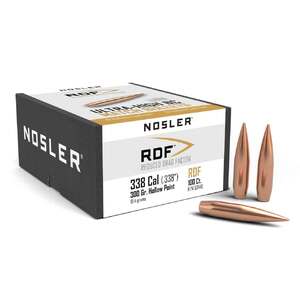 Nosler RDF 338 Caliber FMJ 300gr Reloading Bullets - 100 Count
