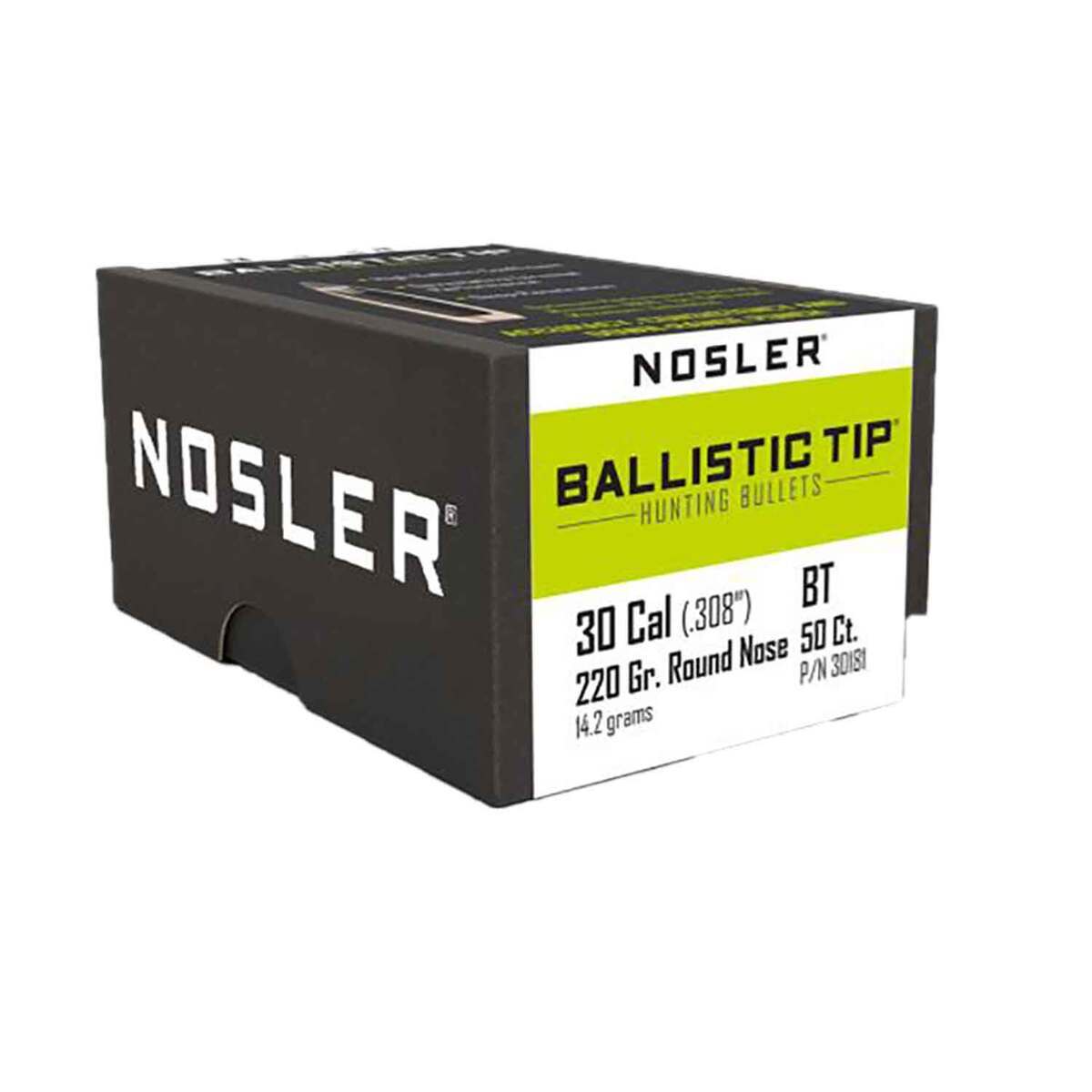 Nosler RN Hunting 30 Caliber 220gr Ballistic Tip Reloading Bullets - 50 Rounds Nosler RN Hunting 30 Caliber 220gr Ballistic Tip Reloading Bullets - 50 Rounds