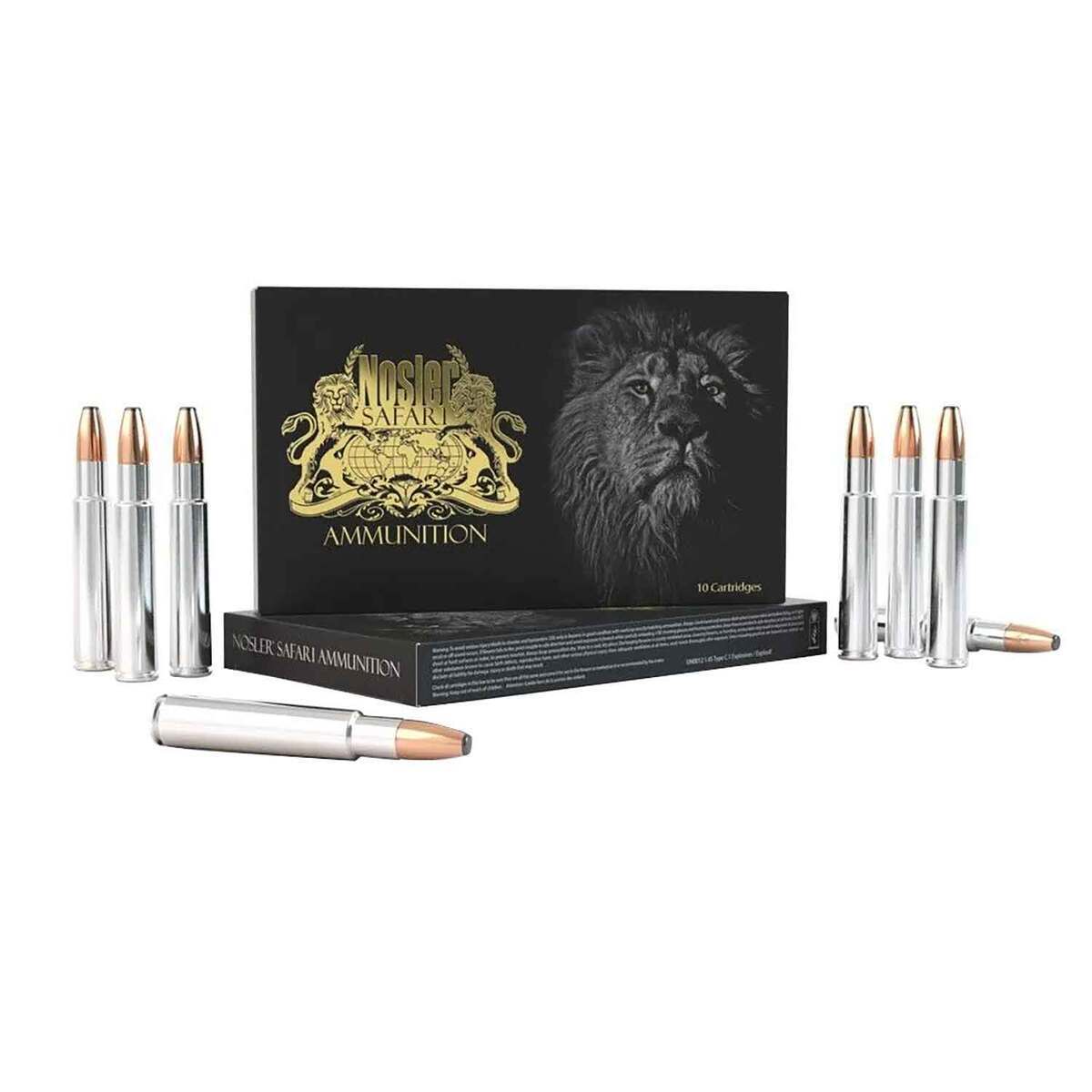 Nosler Solid Safari 458 Lott 500gr FMJ Rifle Ammo - 20 Rounds Nosler Solid Safari 458 Lott 500gr FMJ Rifle Ammo - 20 Rounds