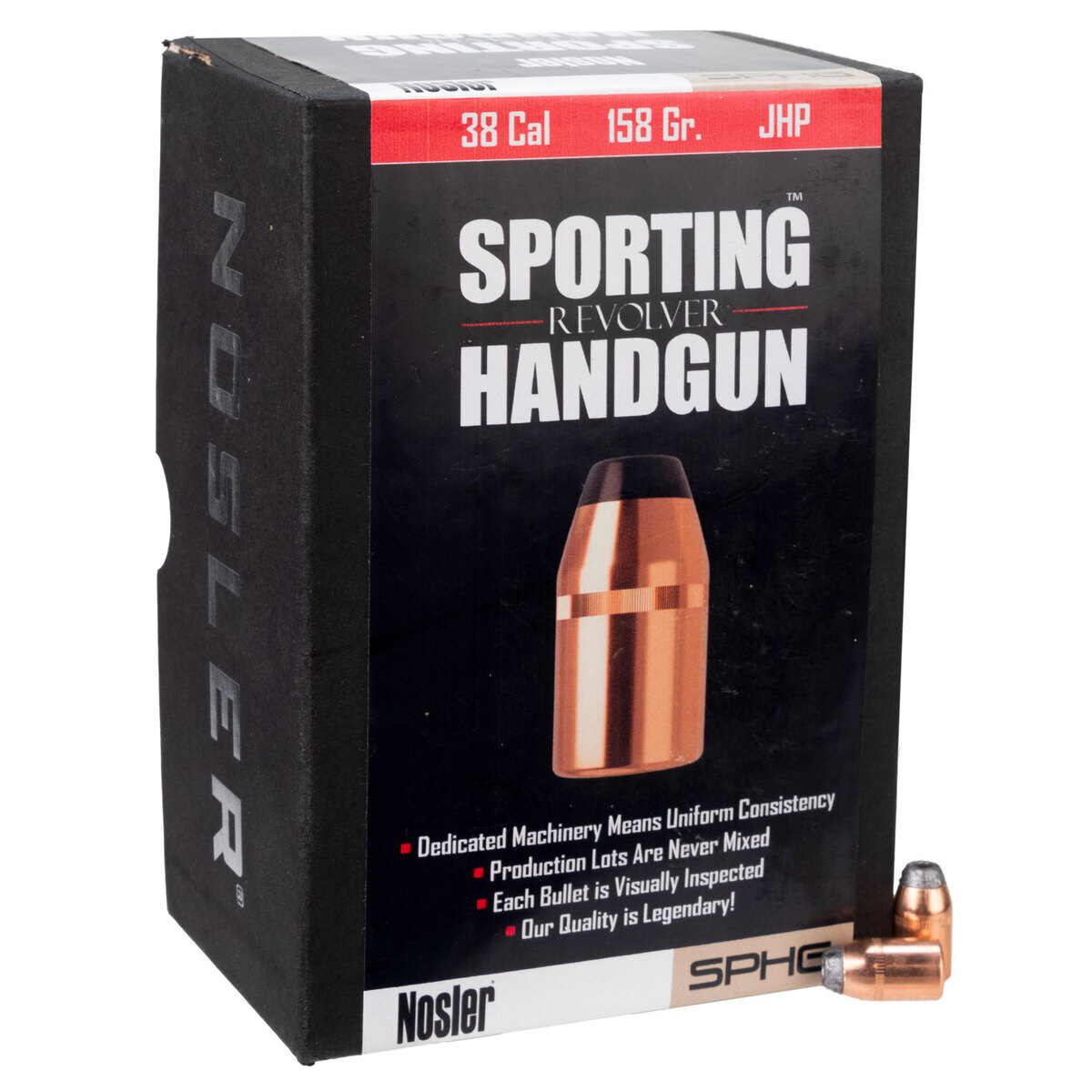 Nosler Sporting 38 Cal JHP 158gr Reloading Bullets - 250 Count Nosler Sporting 38 Cal JHP 158gr Reloading Bullets - 250 Count