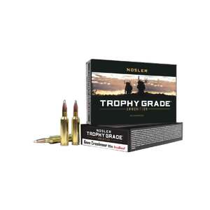 Nosler Trophy Grade 6mm Creedmoor 90gr FMJSP Rifle Ammo - 20 Rounds